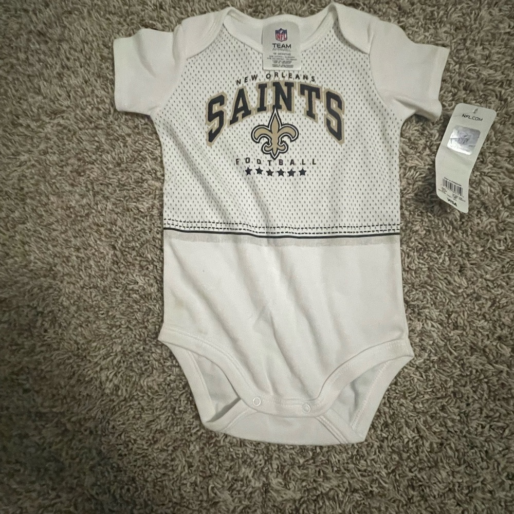 New Orleans Saints NFL 18M Short Sleeve Bodysuit - NFL Team Apparel - NWT